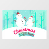 Kerstmis is beter bij Snowmen Window Cling Raamsticker (Vel)