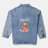 Kerstmis is beter met de Duitse Spitz Funny Dog Denim Jacket (Achterkant)