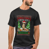 Kerstmis is beter met een chiahua lelijk kerstfees t-shirt (Voorkant)