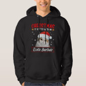 Kerstmis is beter met een exotische kortharige kat hoodie (Voorkant)