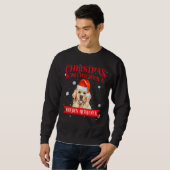 Kerstmis is beter met een gouden herwinnershond trui (Voorkant volledig)