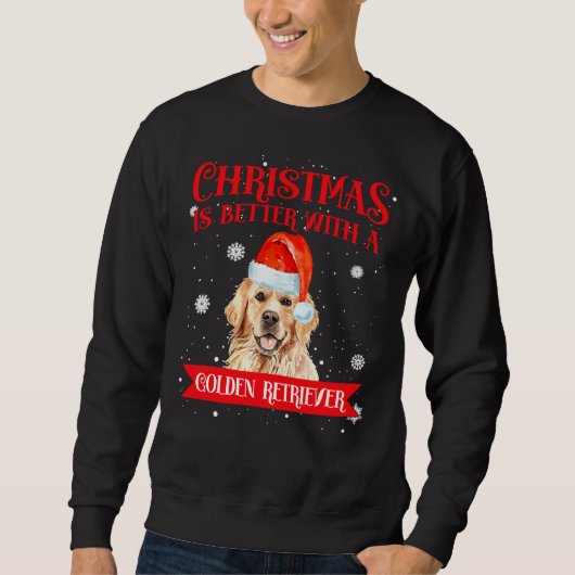 Kerstmis is beter met een gouden herwinnershond trui (Voorkant)