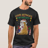 Kerstmis is beter met een hond-kersthond t-shirt (Voorkant)