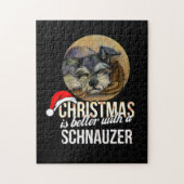 Kerstmis is beter met een Schnauzer Legpuzzel (Verticaal)