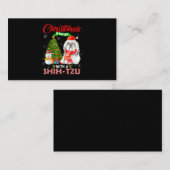 Kerstmis is beter met een sjiitische Tzu Santa Hat Informatiekaartje (Voorkant / Achterkant)