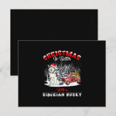 Kerstmis is beter met hond | Cadeaubon eigenaar Aankondigingskaart (Voorkant / Achterkant)