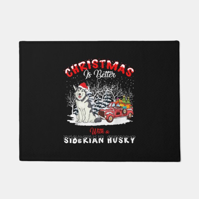 Kerstmis is beter met hond | Cadeaubon eigenaar Deurmat (Voorkant)