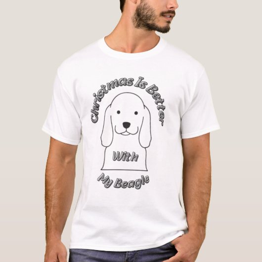 Kerstmis is beter met mijn Beagle T-shirt (Voorkant)