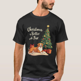 Kerstmis is beter met vier huisdier minnaar vakant t-shirt
