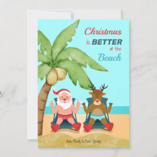 Kerstmis is beter op de Beach Holiday Card Feestdagenkaart
