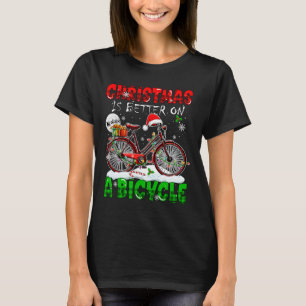 Kerstmis is beter op een fiets Kerstman fietser Co T-shirt