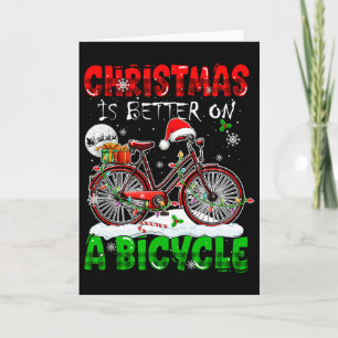 Kerstmis is beter op een fiets Kerstman Wielrenner Kaart