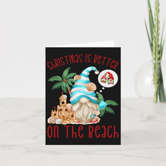 Kerstmis is beter op het strand - grappige kerstmi kaart (Voorkant)