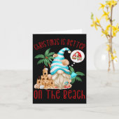Kerstmis is beter op het strand - grappige kerstmi kaart (Gele Bloem)