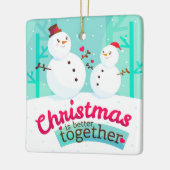 Kerstmis is beter samen keramisch ornament (Links)