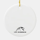 Kerstmis is Bull - typografische kaart Keramisch Ornament (Achterkant)