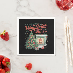Kerstmis is de meest wonderbaarlijke tijd oud  servet