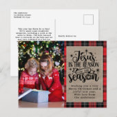 Kerstmis is de reden voor het seizoen Buffalo Plai Feestdagenkaart (Voorkant / Achterkant)