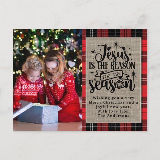 Kerstmis is de reden voor het seizoen Buffalo Plai Feestdagenkaart (Voorkant)