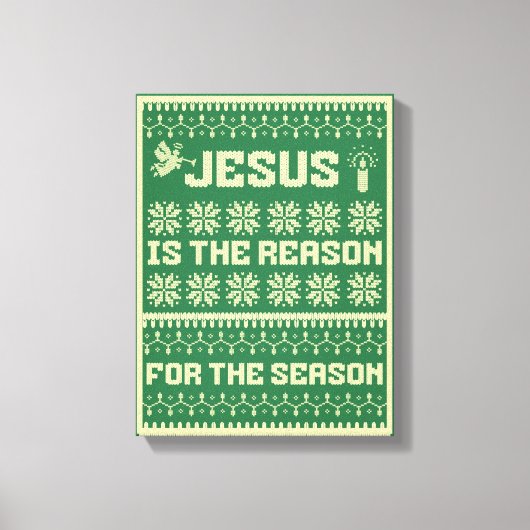 Kerstmis is de reden voor het seizoen canvas afdruk (Voorkant)