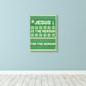 Kerstmis is de reden voor het seizoen canvas afdruk (Insitu (Houten vloer))