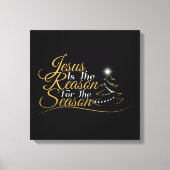 Kerstmis is de reden voor het seizoen canvas afdruk (Voorkant)