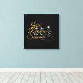 Kerstmis is de reden voor het seizoen canvas afdruk (Insitu (Houten vloer))