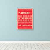 Kerstmis is de reden voor het seizoen canvas afdruk (Insitu (Houten vloer))