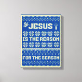 Kerstmis is de reden voor het seizoen canvas afdruk (Voorkant)