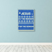 Kerstmis is de reden voor het seizoen canvas afdruk (Insitu (Houten vloer))