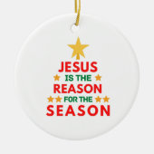Kerstmis is de reden voor het seizoen keramisch ornament (Voorkant)