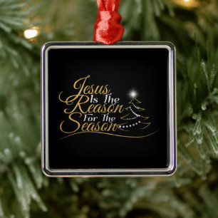 Kerstmis is de reden voor het seizoen metalen ornament