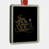 Kerstmis is de reden voor het seizoen metalen ornament (Rechts)