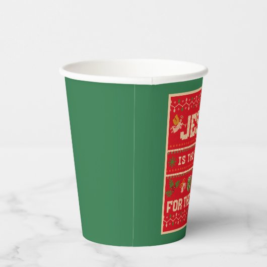 Kerstmis is de reden voor het seizoen papieren bekers (Rechts)