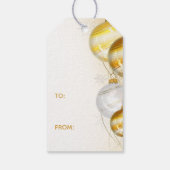Kerstmis is de 'Season Gold Ball'-versiering Cadeaulabel (Achterkant)