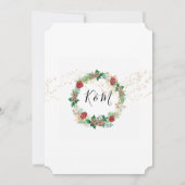 Kerstmis is de Seizoensbloes gouden bruiloft Kaart (Achterkant)