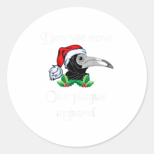 Kerstmis is een doktersmasker. ronde sticker (Voorkant)