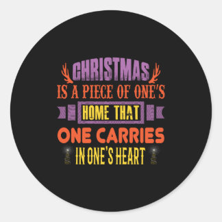 Kerstmis is een stuk ronde sticker
