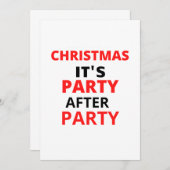 KERSTMIS IS FEEST NA FEEST KAART (Voorkant / Achterkant)