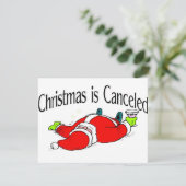 Kerstmis is geannuleerd, Drink kerstman Feestdagenkaart (Staand voorkant)