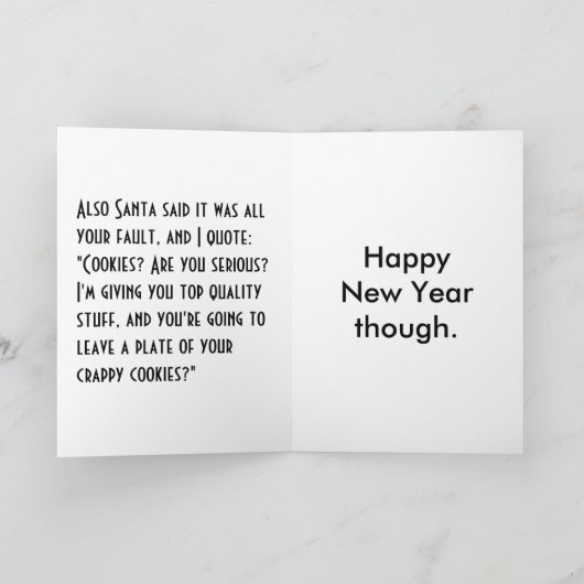 Kerstmis is geannuleerd feestdagen kaart (Binnen)