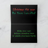 Kerstmis is geannuleerd. feestdagen kaart (Binnen)