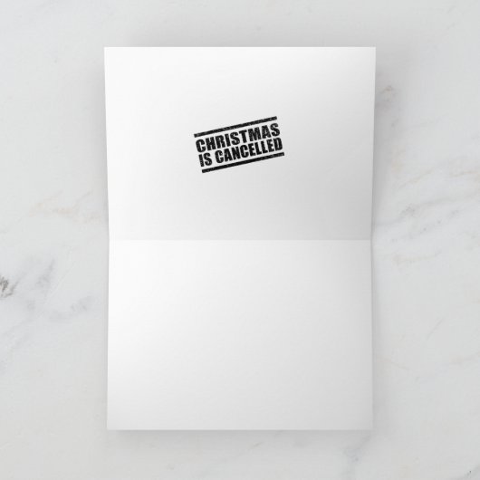 Kerstmis is geannuleerd - Kerstmis mislukt lateral Feestdagen Kaart (Binnen)