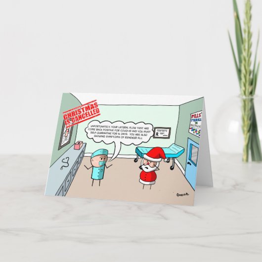 Kerstmis is geannuleerd - Kerstmis mislukt lateral Feestdagen Kaart (Voorkant)
