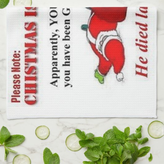 Kerstmis is geannuleerd theedoek (Gevouwen)