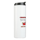 Kerstmis is geannuleerd thermosbeker (Gedraaid links)