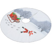 Kerstmis is Geannuleerde Boom Kleed Fleece Kerstboom Rok (Gekanteld)