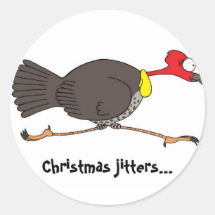Kerstmis is geen goed moment als je een kalkoen be ronde sticker