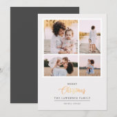 Kerstmis is goud | Foto's uit Ivoorkust Modern 4 Feestdagenkaart (Voorkant / Achterkant)