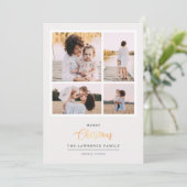 Kerstmis is goud | Foto's uit Ivoorkust Modern 4 Feestdagenkaart (Staand voorkant)